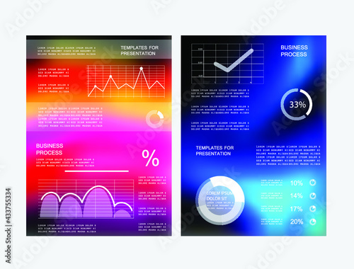 Brochure for business reports  cover layout and infographics