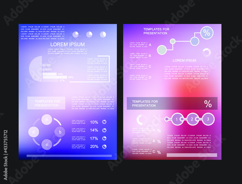 Brochure for business reports  cover layout and infographics