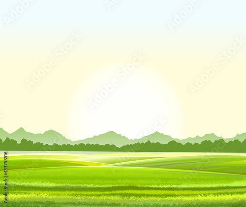Obraz na plátne Rural hills