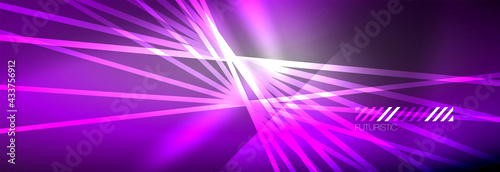 Neon dynamic beams vector abstract wallpaper background. Wallpaper background  design templates for business or technology presentations  internet posters or web brochure covers