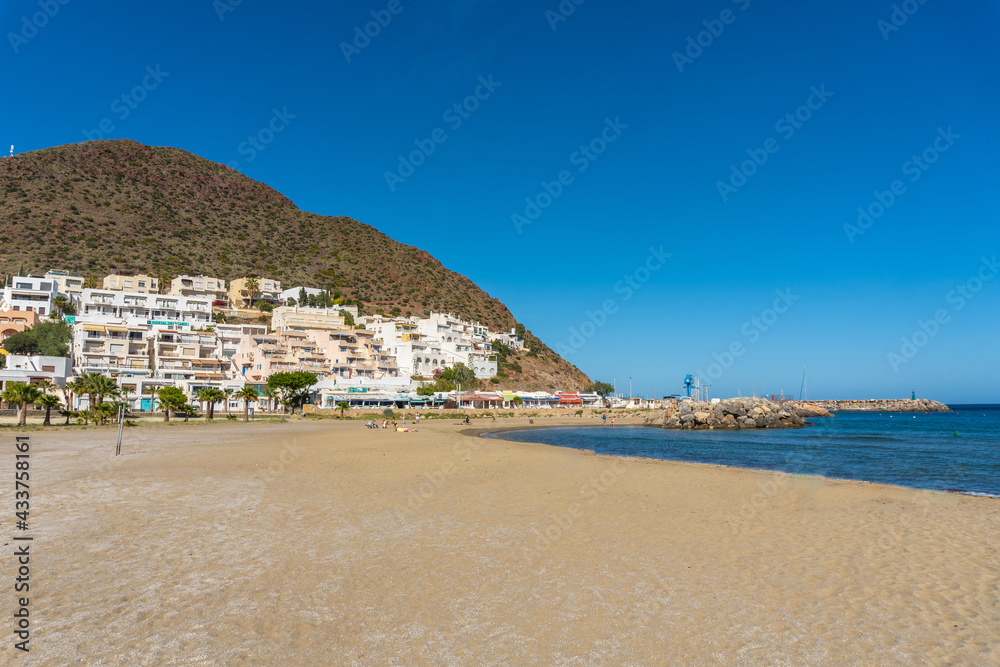 San Jose beach in the town of Nijar, Almería. Andalusian coast in Cabo de Gata. Spain