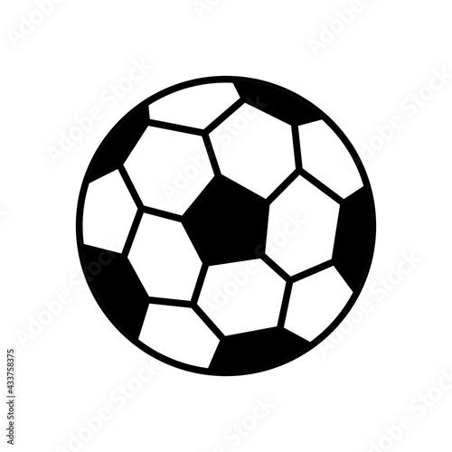 Soccer ball  simple style  icon. Vector illustration isolated on white background