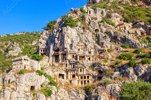 Εκτύπωση καμβά Amyntas Rock Tombs, ancient lycian tombs at Fethiye