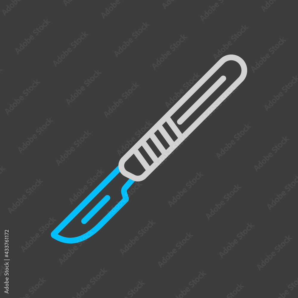 Surgical tools for operations scalpel vector icon Surgical tools for operations scalpel vector icon