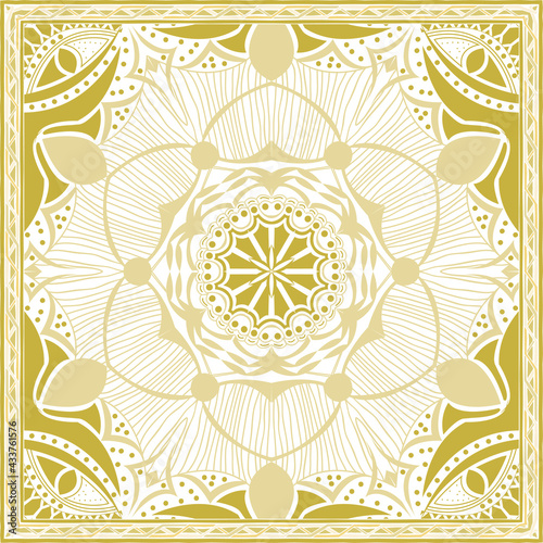Design of hijab or scarf motifs with abstract patterns. can be used also for other fabric 