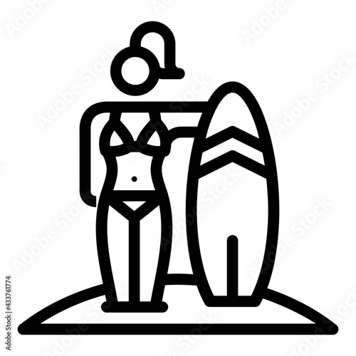 girl with a surfboard