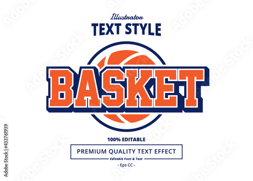 Basket Illustrator Text Effect