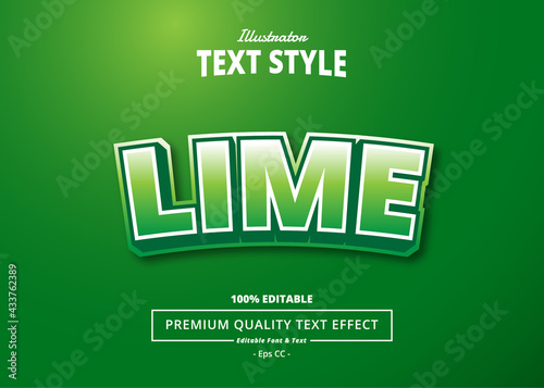 Lime Illustrator Text Effect