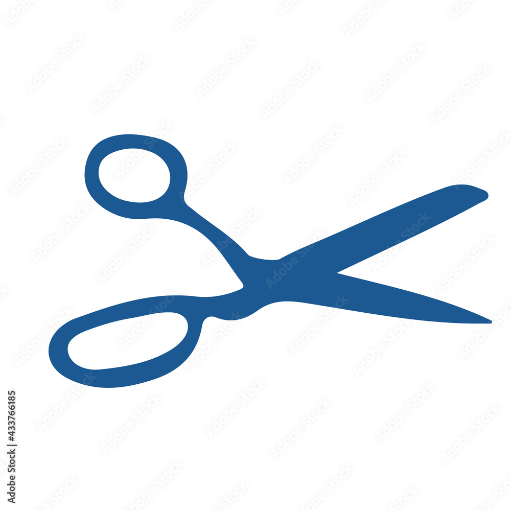 Open Scissors icon on White Background Flat Graphic Illustration simple symbol closeup Open Scissors icon on White Background Flat Graphic Illustration simple symbol closeup