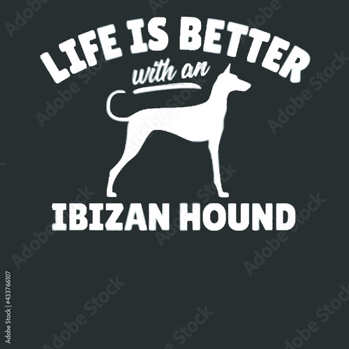 ibizan hound dog owner cool dog gift idea Logo Vector Template Illustration Graphic Design design for documentation and printing
