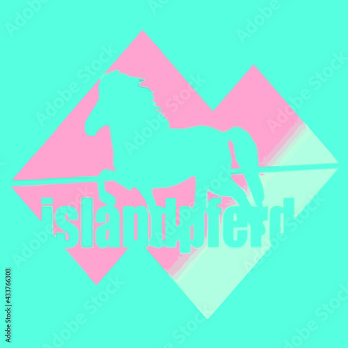 icelandic horse pony merch jersey Logo Vector Template Illustration Graphic Design design for documentation and printing