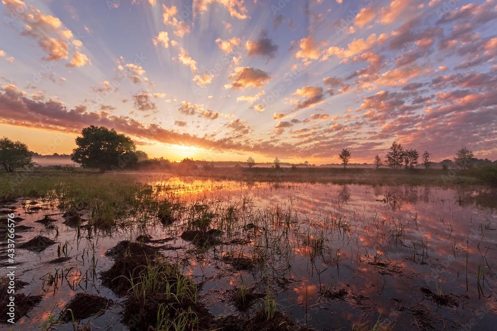 Obraz premium sunrise over the river