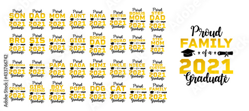 Vector illustrate design graduation 2021 logo. Class of 2021, Senior 2021 badges design.