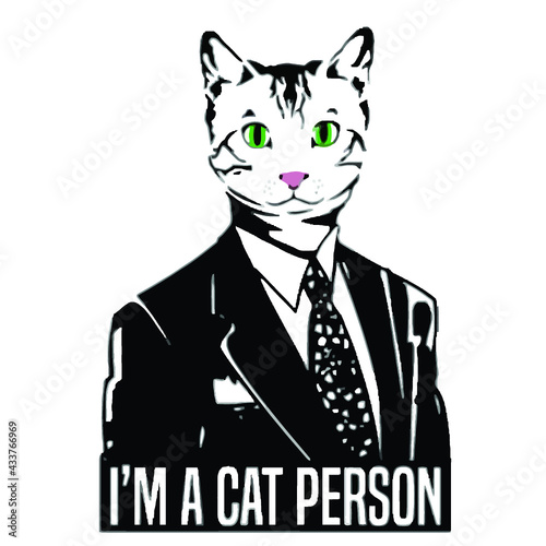 im a cat person graphic animal lover jersey Logo Vector Template Illustration Graphic Design design for documentation and printing