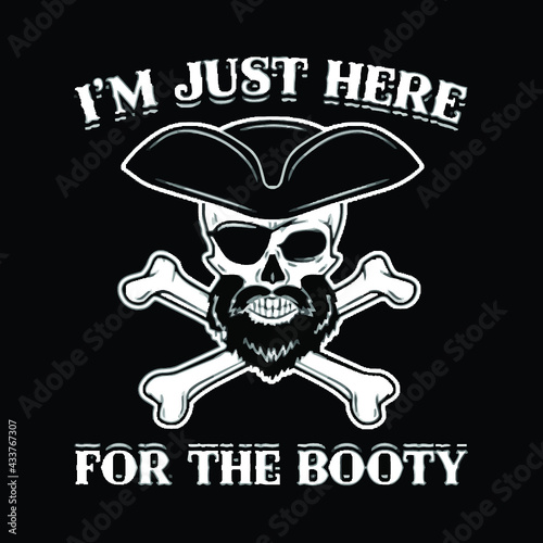 im just herre for the booty womens flowy poster design illustration vector Logo Vector Template Illustration Graphic Design design for documentation and printing