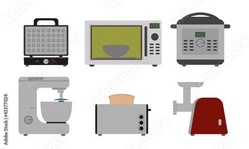 Kitchen electrical appliances for cooking and heating food