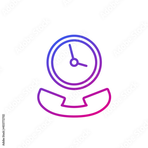 call duration line icon for apps