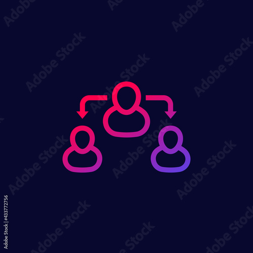 mediator or brokerage vector icon on dark