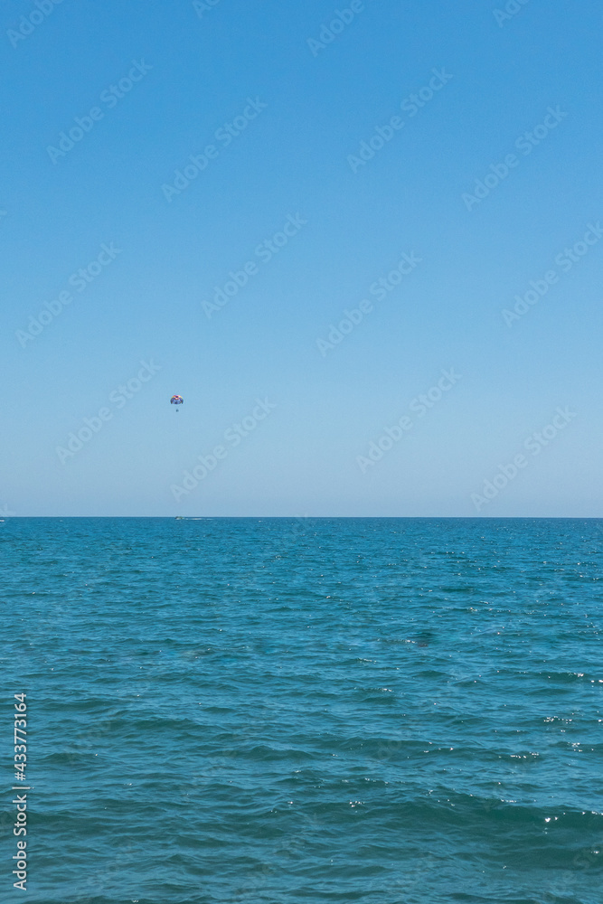 kite surfing in the sea