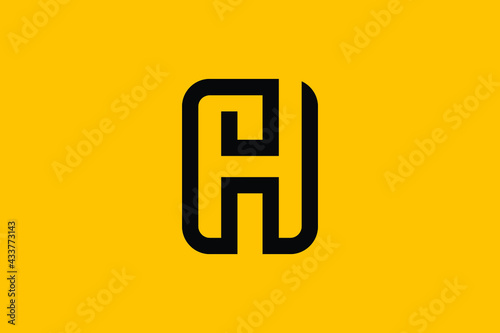 FH logo letter design on luxury background. HF logo monogram initials letter concept. FH icon logo design. HF elegant and Professional letter icon design on background. H F FH HF