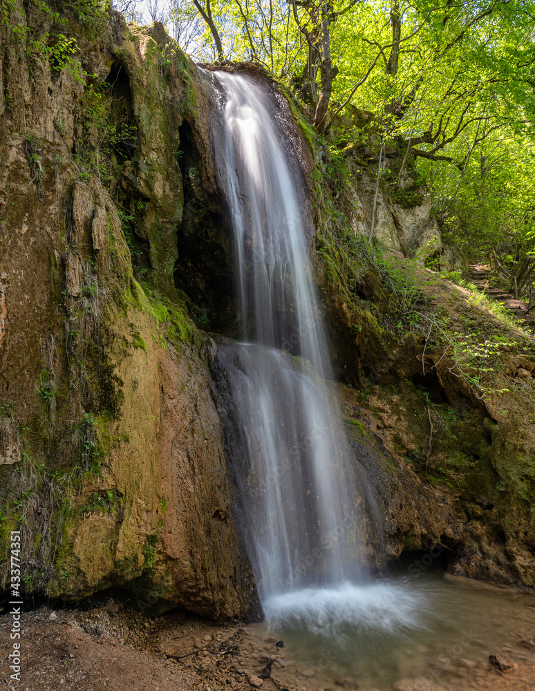 Obraz premium Ripaljka waterfall in Ozren mountain near Sokobanja in Eastern Serbia