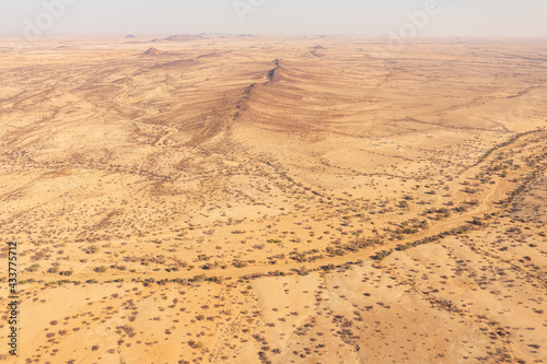 In the arid area of the world  the scenery of the Taklimakan Desert in Xinjiang  China  with a detailed background image of the desert Gobi.