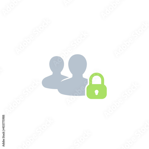 Parental control icon on white