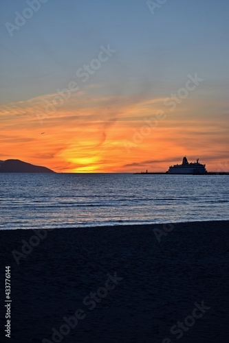 sunset over the sea