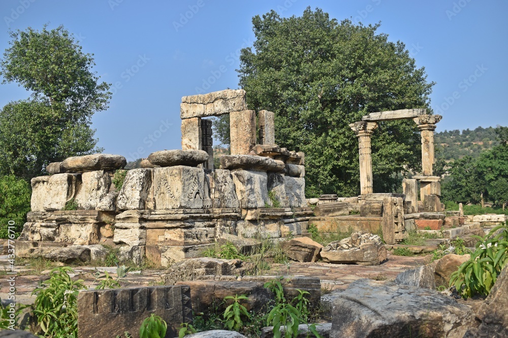 ancient hindu and jain temple remains in Alwar,rajasthan,india,asia