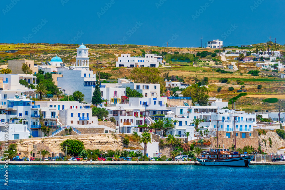 Adamantas Adamas harbor town of Milos island, Greece