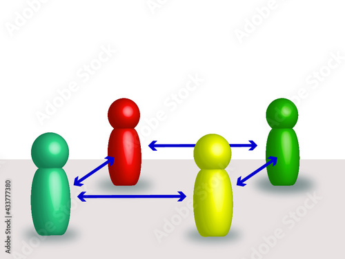 Figuren Team Abstand