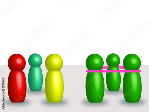 Figuren Teams Gummiband