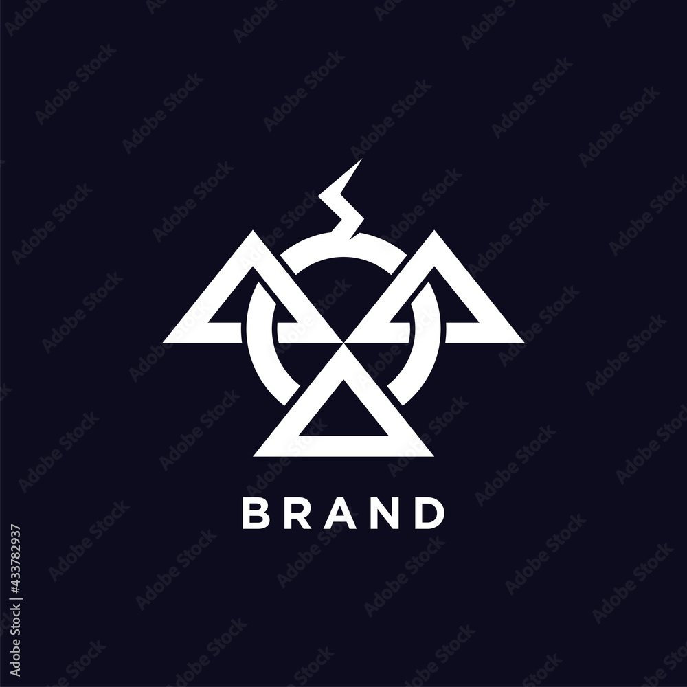 Abstract logo with triangle design concept for brand Abstract logo with triangle design concept for brand