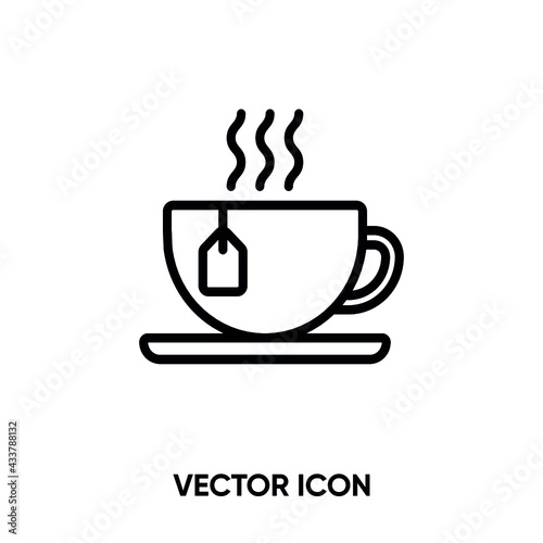 Tea cup vector . Modern  simple flat vector illustration for website or mobile app. Tea symbol  logo illustration. Pixel perfect vector graphics 