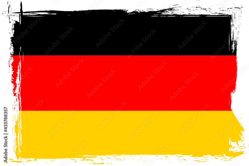 Obraz premium Flag of Germany, banner with grunge brush