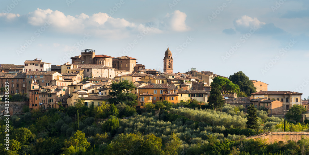 Panoramic cityscape of the historical town of Siena central Tuscany, Italy