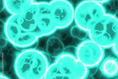 Fotografie modern artistic light blue a lot of biological cells cg background illustration