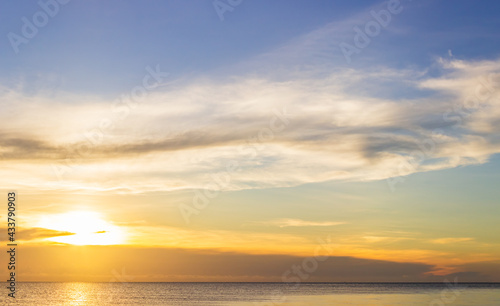sunset sky over sea in the evening © Nature Peaceful 