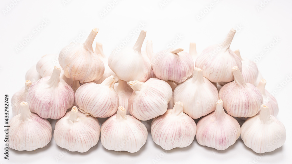 Garlic isolated on a white background.