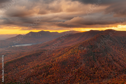 Table Rock State Park, South Carolina, USA Autumn Landscape