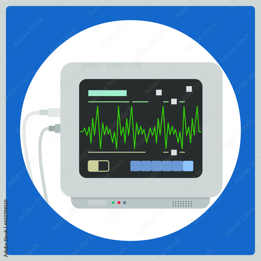 Vector illustration for ECG Machine EPS10 Vector illustration for ECG Machine EPS10