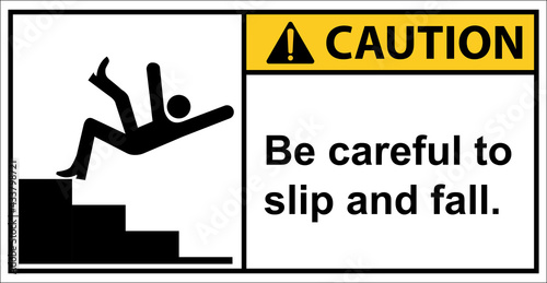 Should be careful when walking up the stairs.,Caution sign.