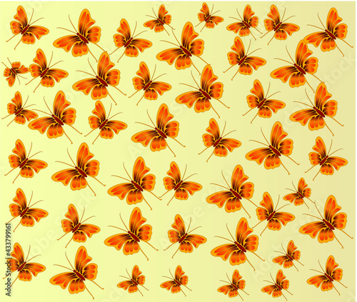 butterfly pattern vector with background  © VZone