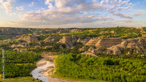 Photos River Bend Overlook view of the cliffs along the Little Missouri River in the Th