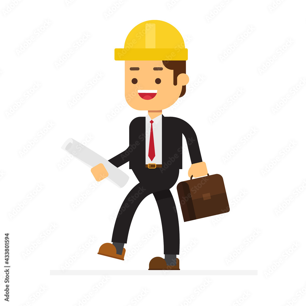 A diverse man working as architects on a construction site A diverse man working as architects on a construction site