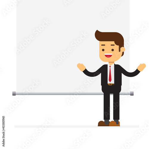 Business man is participant of seminar