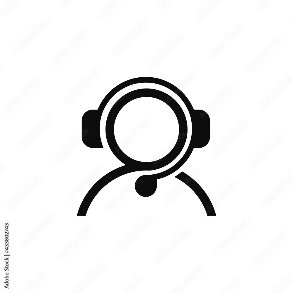 Customer support flat icon. Sales support symbol. Call center sign. Remote support line icon. Customer support flat icon. Sales support symbol. Call center sign. Remote support line icon.