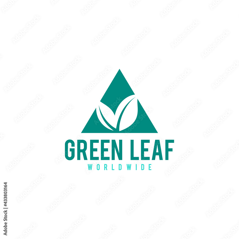 Natural Green leaf ecology nature element vector,Green ecology logo vector icon illustration, Abstract Green Leaf Logo design vector template.