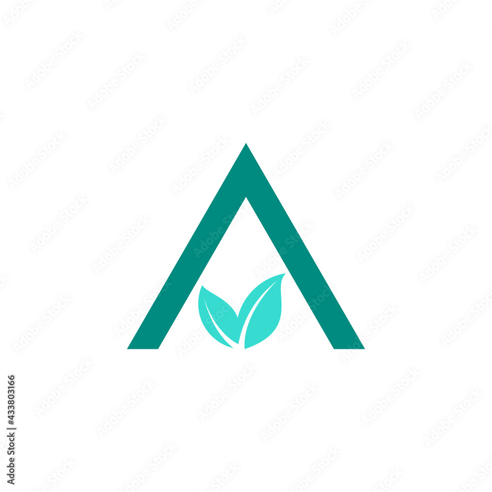 Natural Green leaf ecology nature element vector,Green ecology logo vector icon illustration, Abstract Green Leaf Logo design vector template.