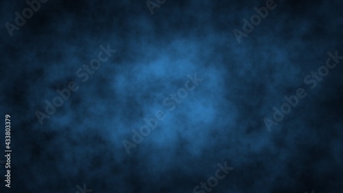 Fotografering Abstract smoke dark  background with cyan, blue fog floating ,Wallpaper illustra